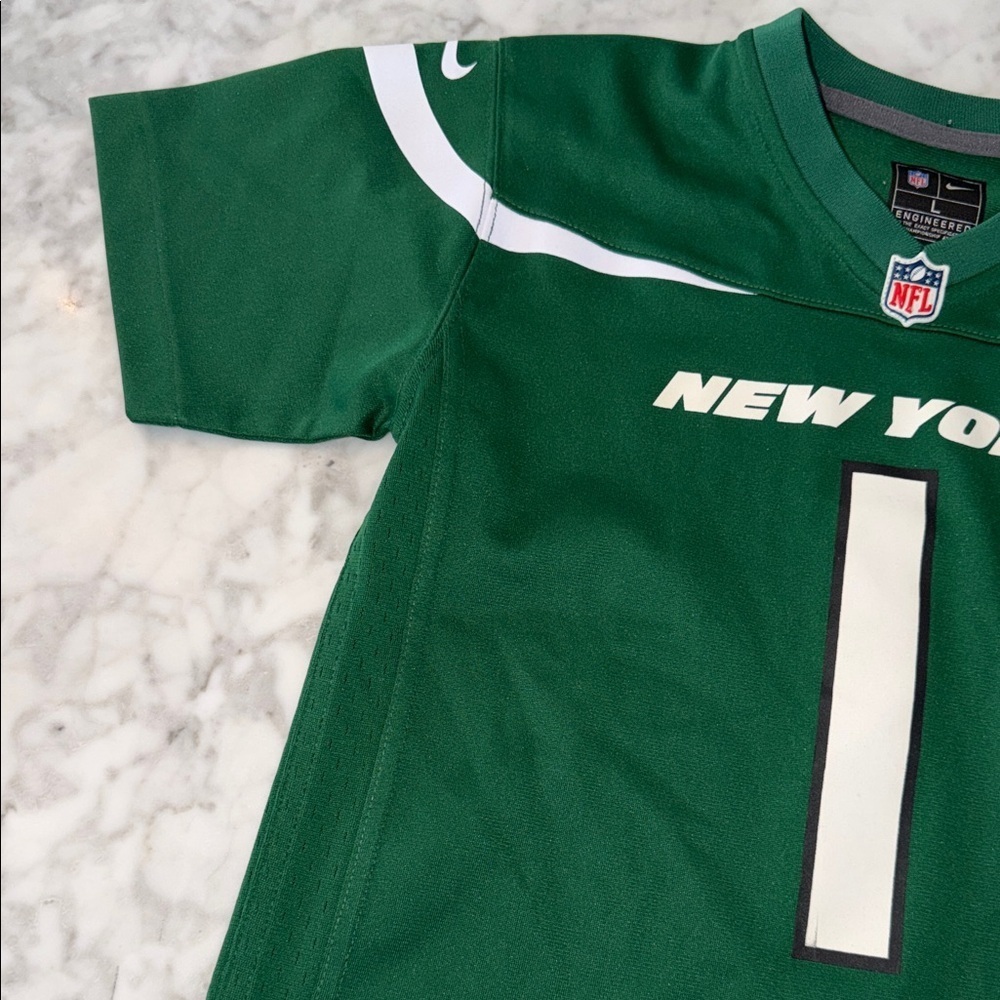 NFL Kids Green New York Jets Gardiner 1 Jersey Preschool Large - Picture 3 of 7